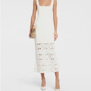 Rebecca Vallance Romina Crochet-trimmed Dress, S